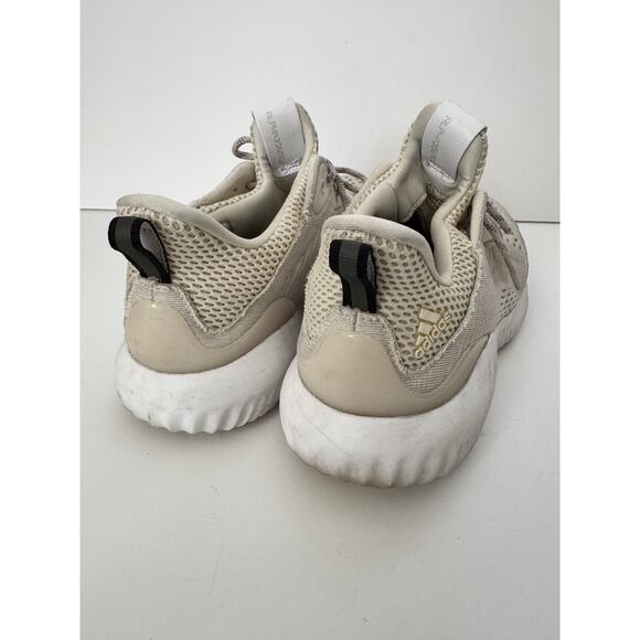 Adidas Women’s 8 Alphabounce Beyond Running Shoes Beige Mesh Athletic Sneakers - Picture 4 of 6